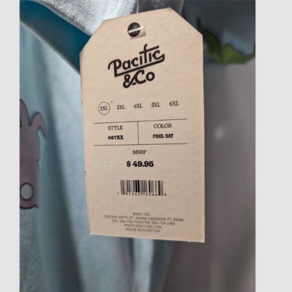 NWT Pacific & Company Blue Bunny Print Sweatshirts Plus Size 2X - Picture 2 of 3